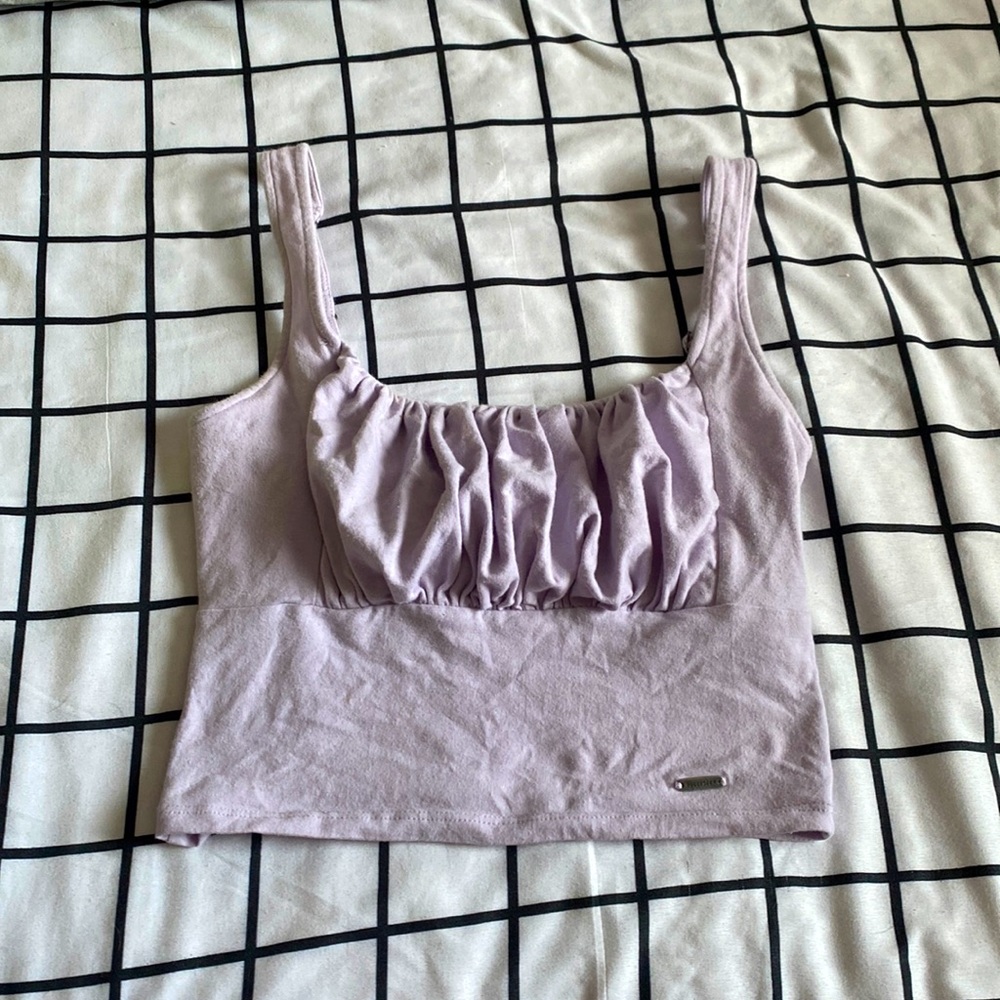 Hollister crop top color purple